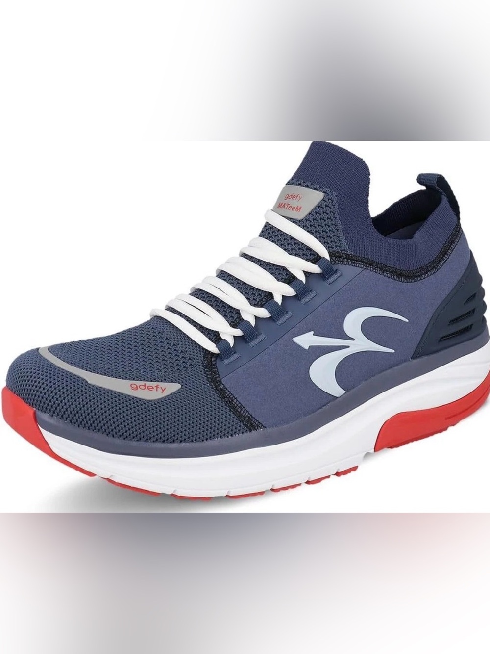 gddefy Men’s Navy and Red Performance Sneakers